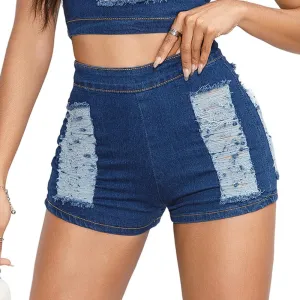 Women's Sexy High Waisted Stretch Mini Denim Shorts Hot Pants Clubwear