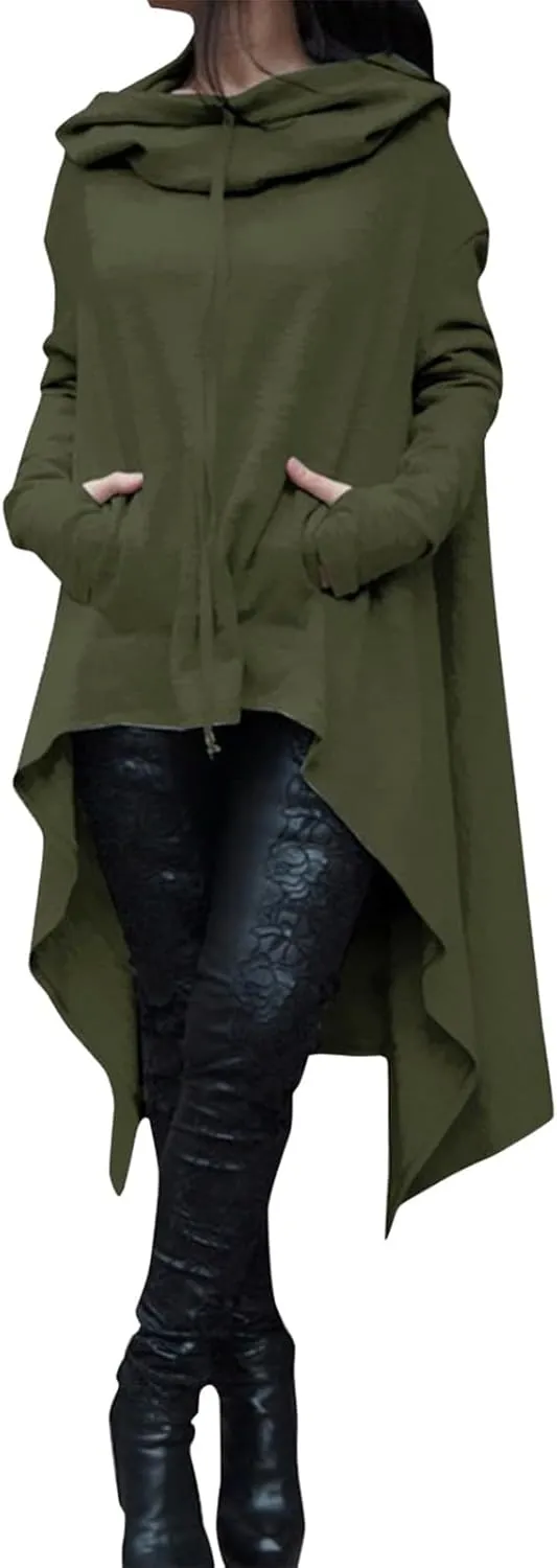 Women’s Slub Knit Full-Zip Hoodie Women Loose Hoodie Long Hooded Tops Ladies Sweatshirt Sweaters Casual Fashion