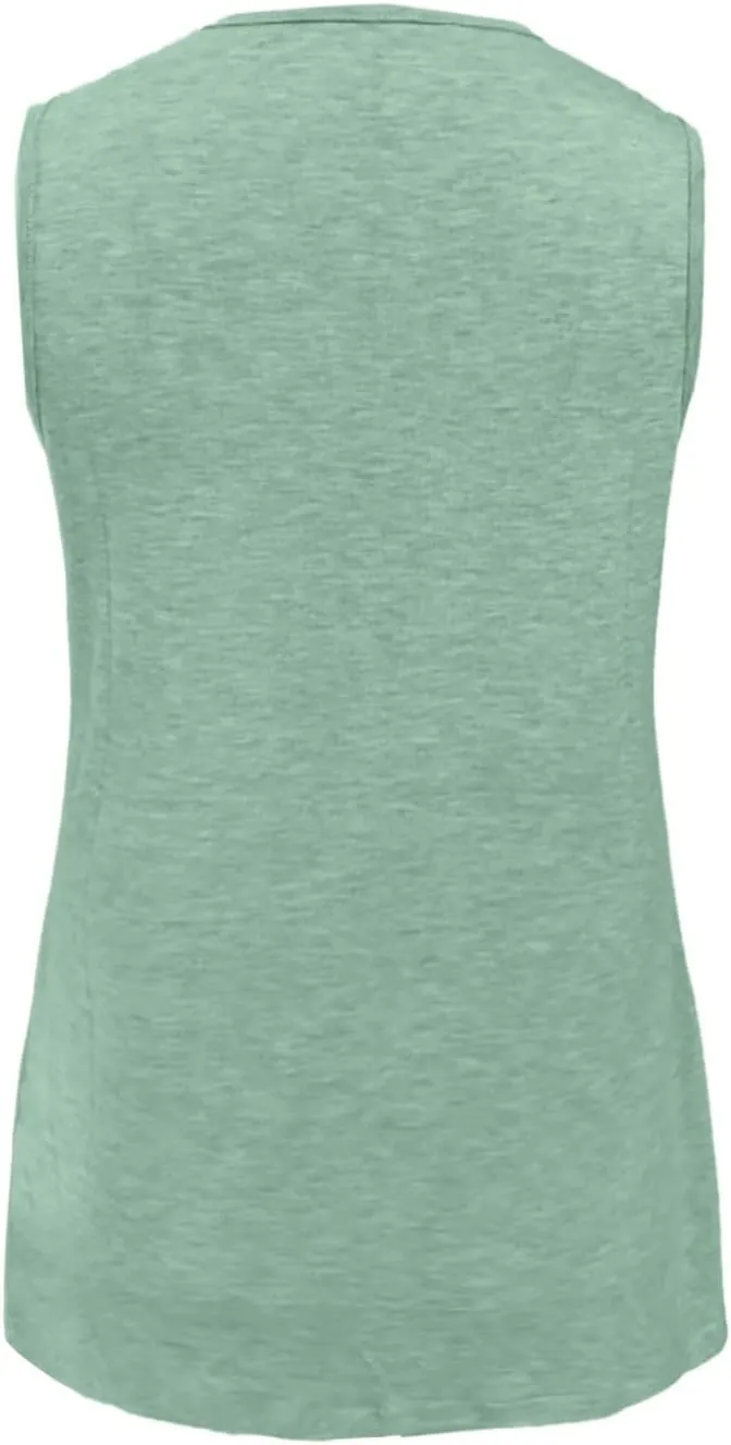 Women's Tank Tops 2025 Solid Color T-Shirt Dressy Sleeveless V Neck Summer Loose Tank Top Tee Shirts