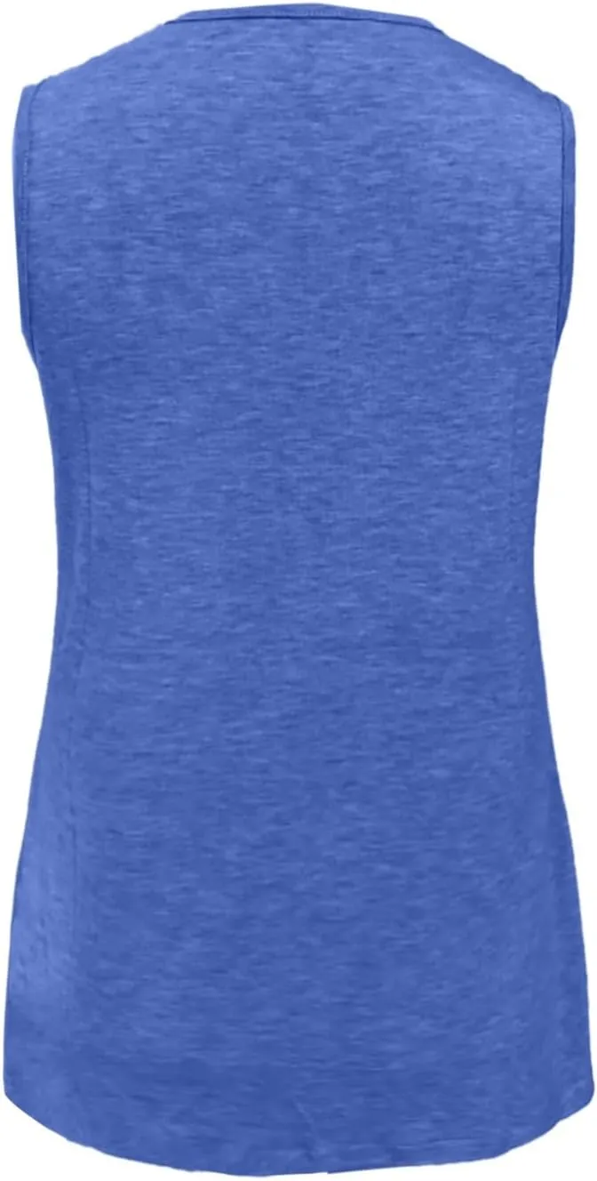 Women's Tank Tops 2025 Solid Color T-Shirt Dressy Sleeveless V Neck Summer Loose Tank Top Tee Shirts