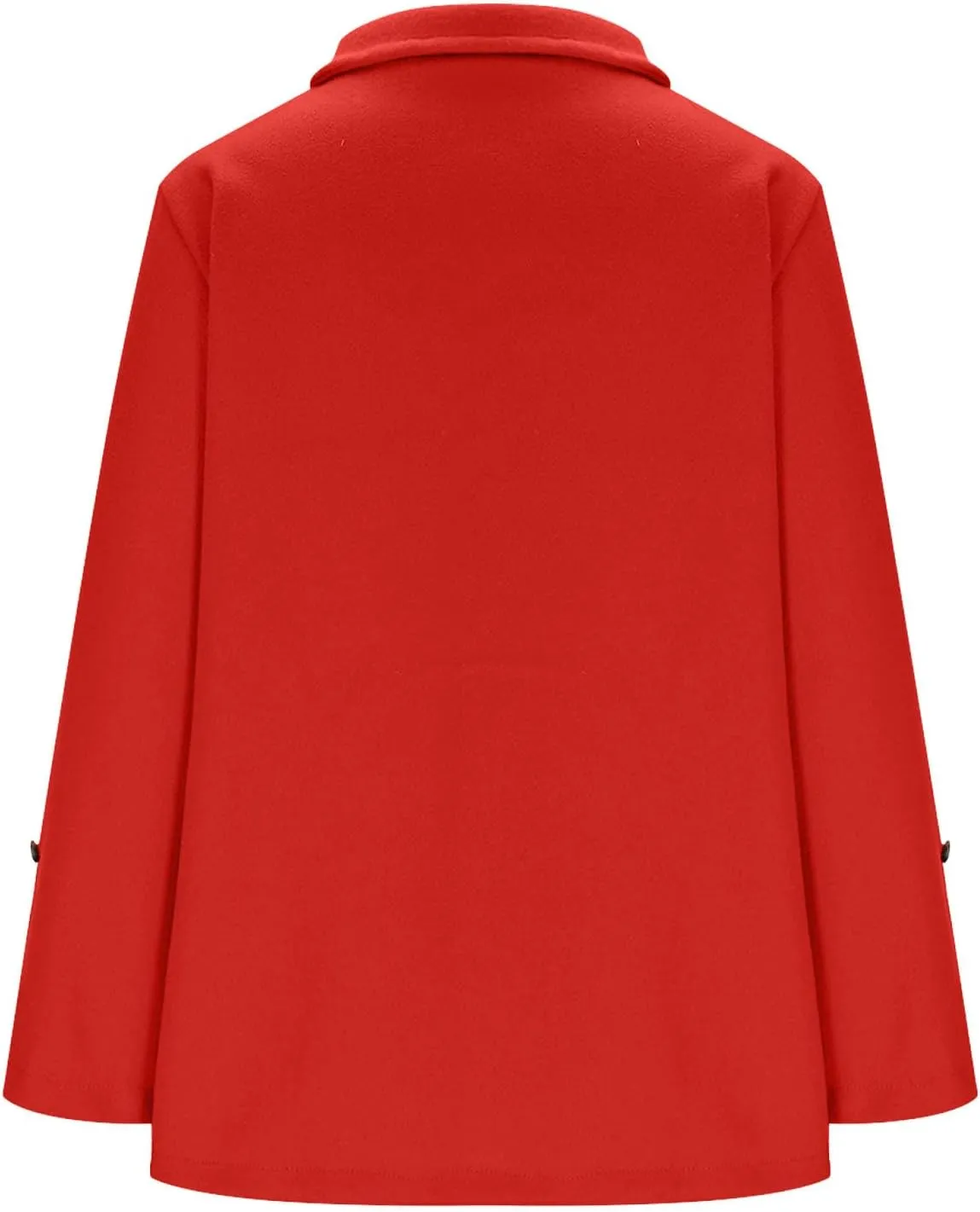 Women's Trench Coats Plus Size Wool Blend Coats Notch Lapel Peacoat Dressy Casual Jackets Open Front Cardigan