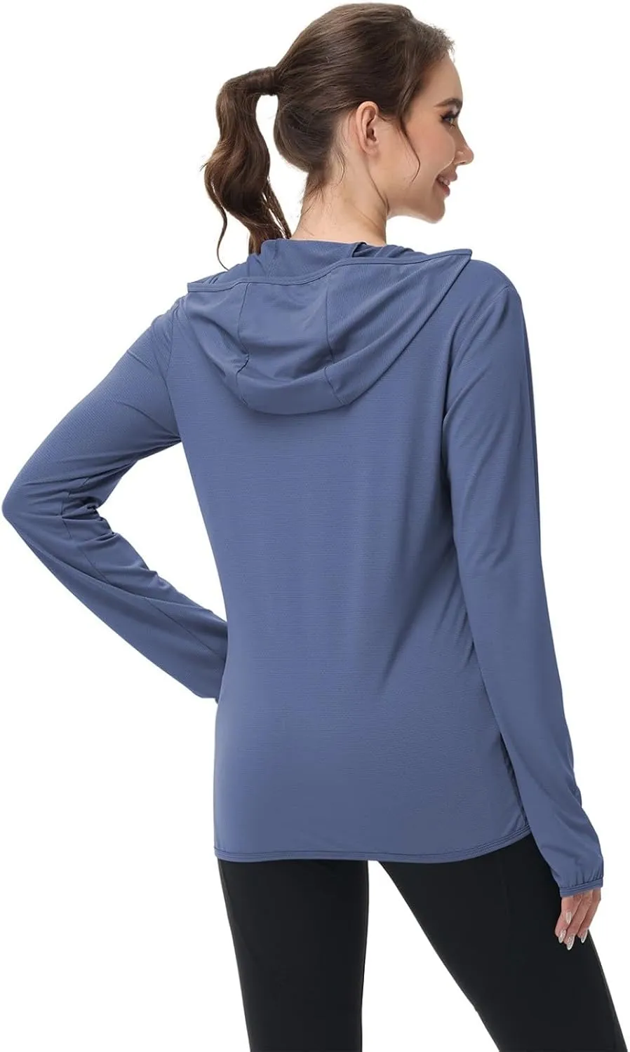 Women's UPF Sun Protection Shirts SPF Jacket UV Cooling Hoodie Long Sleeve Zip Up Summer Clothing for Outdoor Hiking
