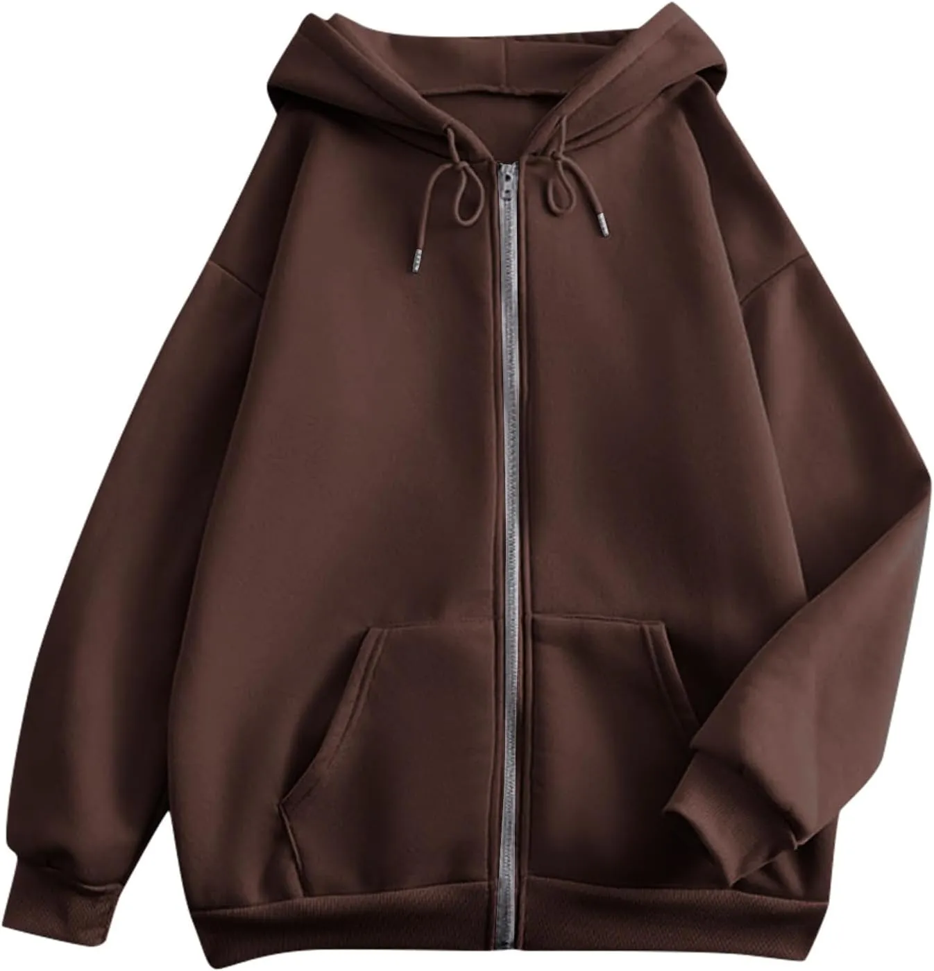 Womens Zip Up Hoodies 2024 Causal Lightweight Hooded Sweatshirt Long Sleeve Jackets Fall Outfits With Pockets