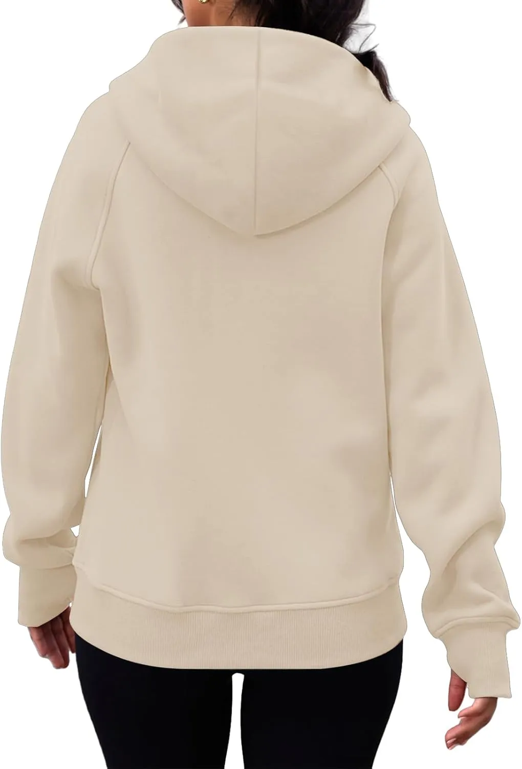 Womens Zip Up Hoodies Fleece Cropped Hooded Sweatshirts Long Sleeve Coat Outfit Teens Preppy Clothes