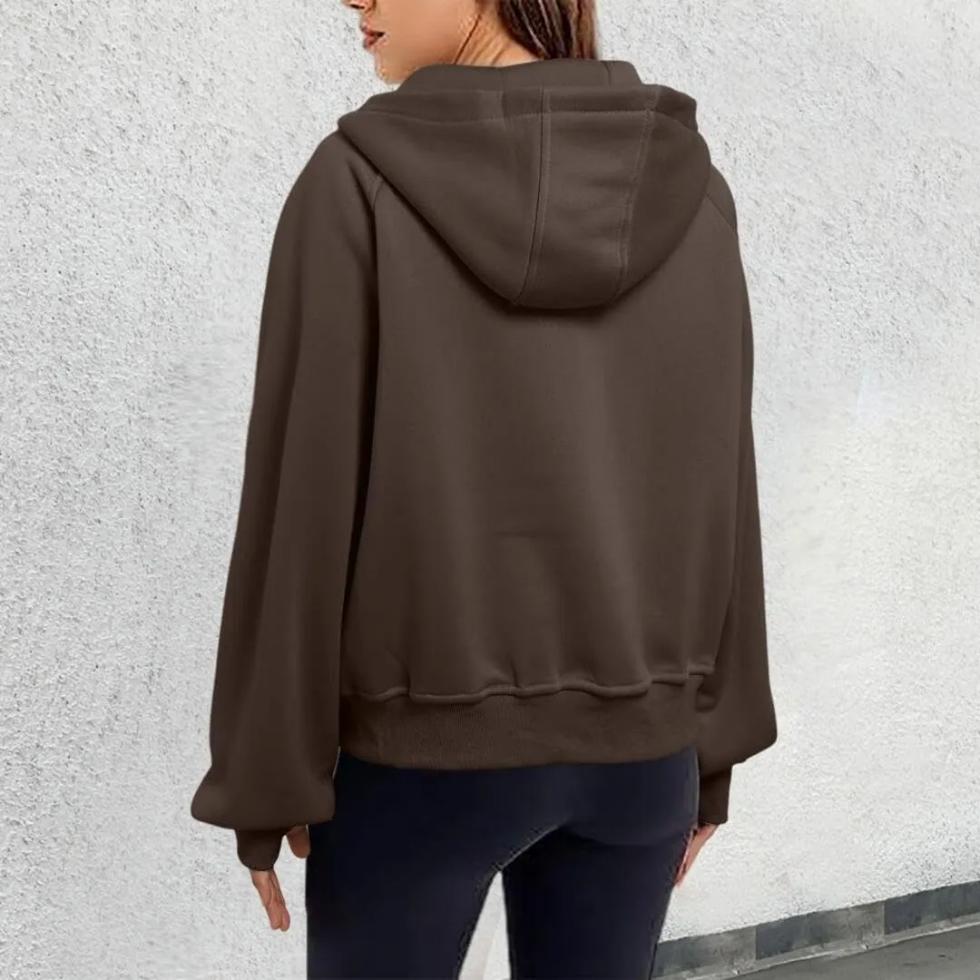 Womens Zip Up Hoodies Fleece Jackets Oversized Sweatshirts Fall Fashion Outfits 2024 Sweaters Winter Clothes