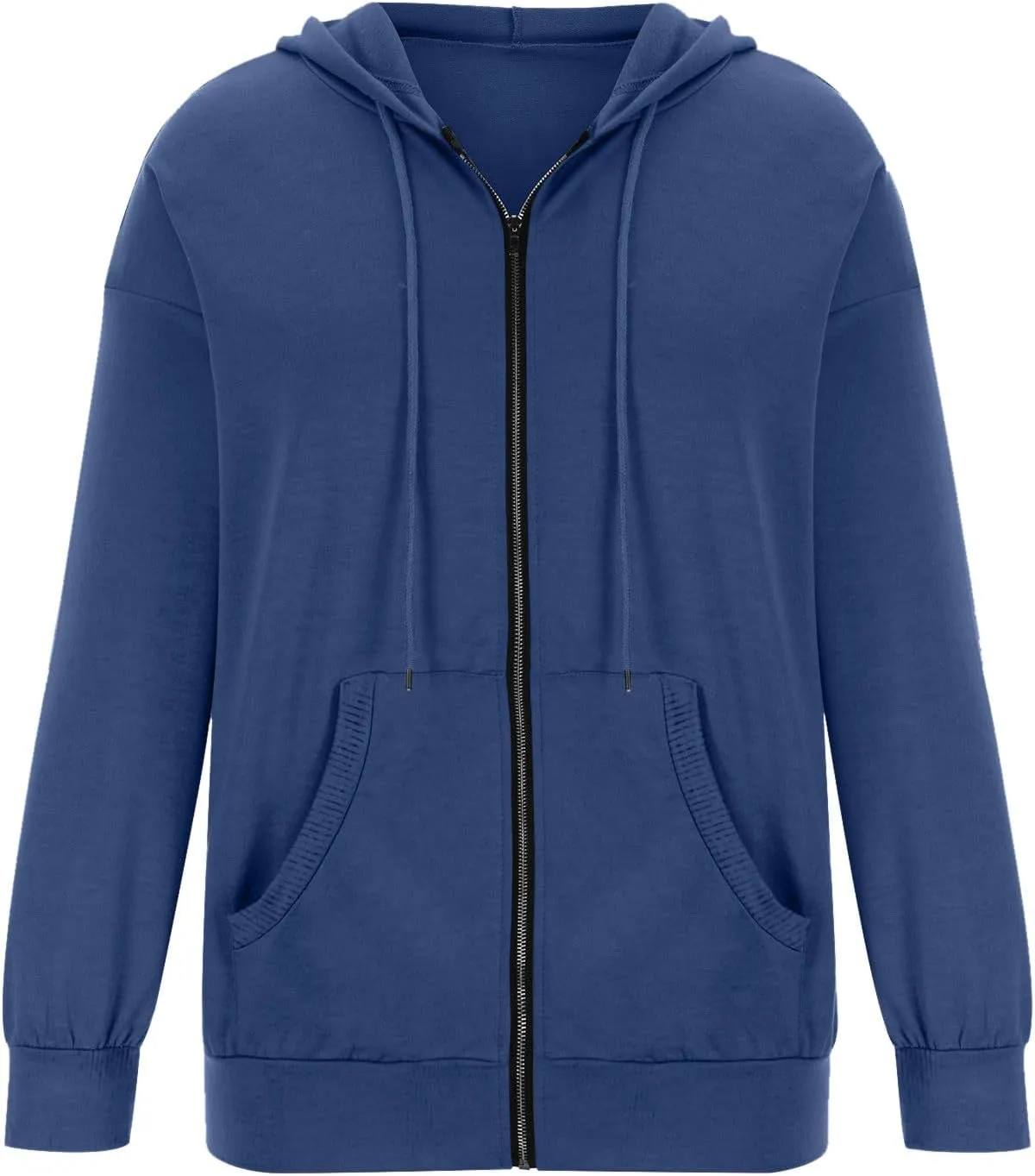 Womens Zip Up Hoodies Long Sleeve Drawstring Sweatshirts Fall Outfits Oversized Sweaters Casual Fashion Jackets 2024