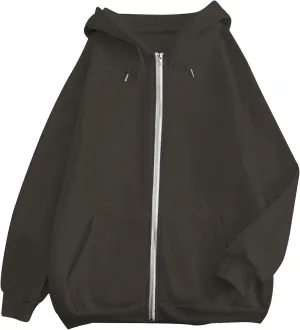 Womens Zip Up Hoodies Long Sleeve Sweatshirts Fall Outfits Oversized Sweatshirt Casual Fashion Jackets