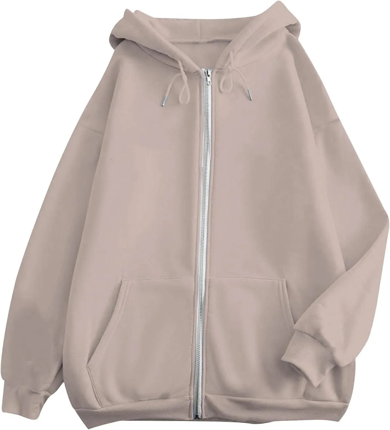 Womens Zip Up Hoodies Long Sleeve Sweatshirts Fall Outfits Oversized Sweatshirt Casual Fashion Jackets