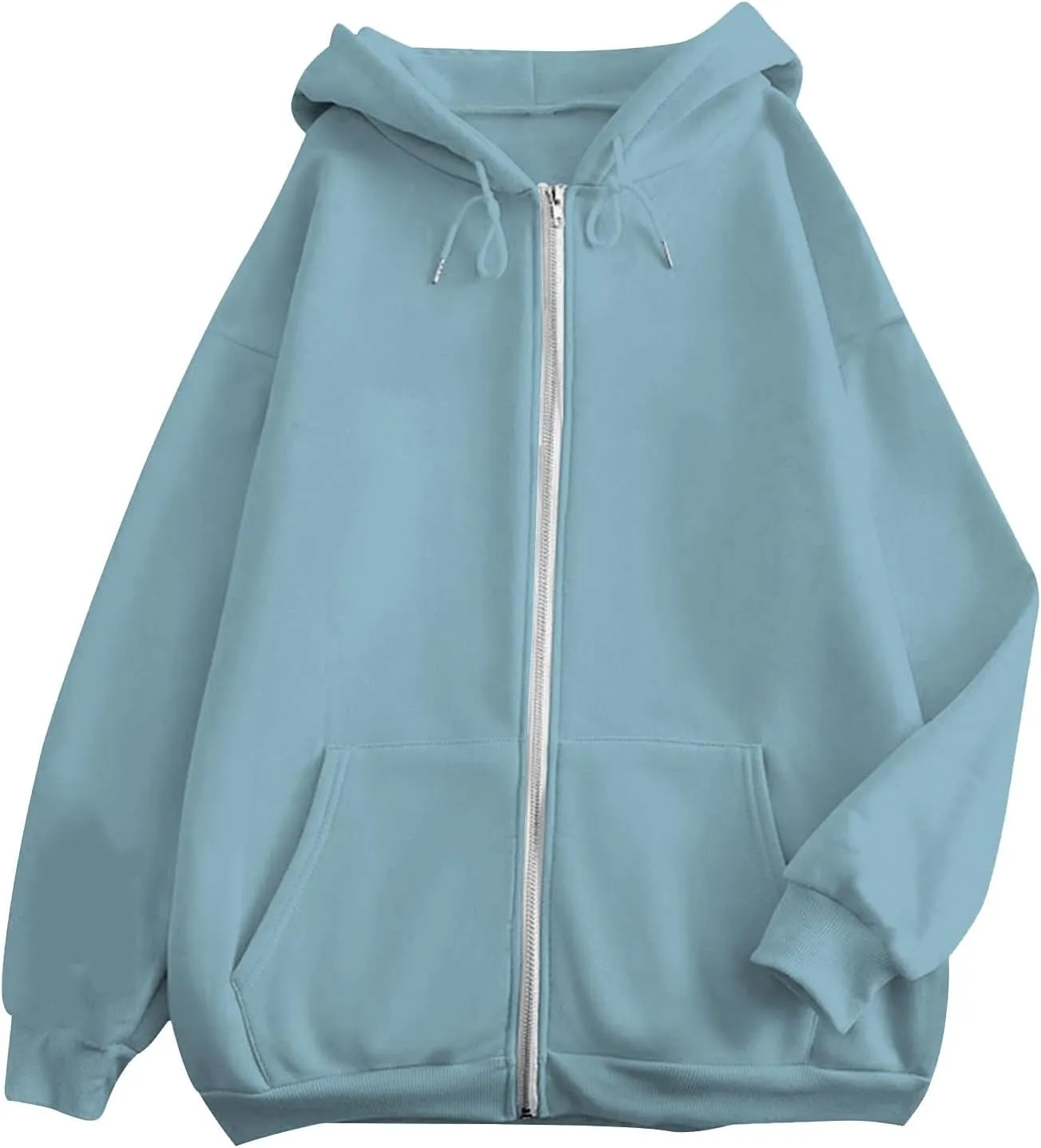 Womens Zip Up Hoodies Long Sleeve Sweatshirts Fall Outfits Oversized Sweatshirt Casual Fashion Jackets