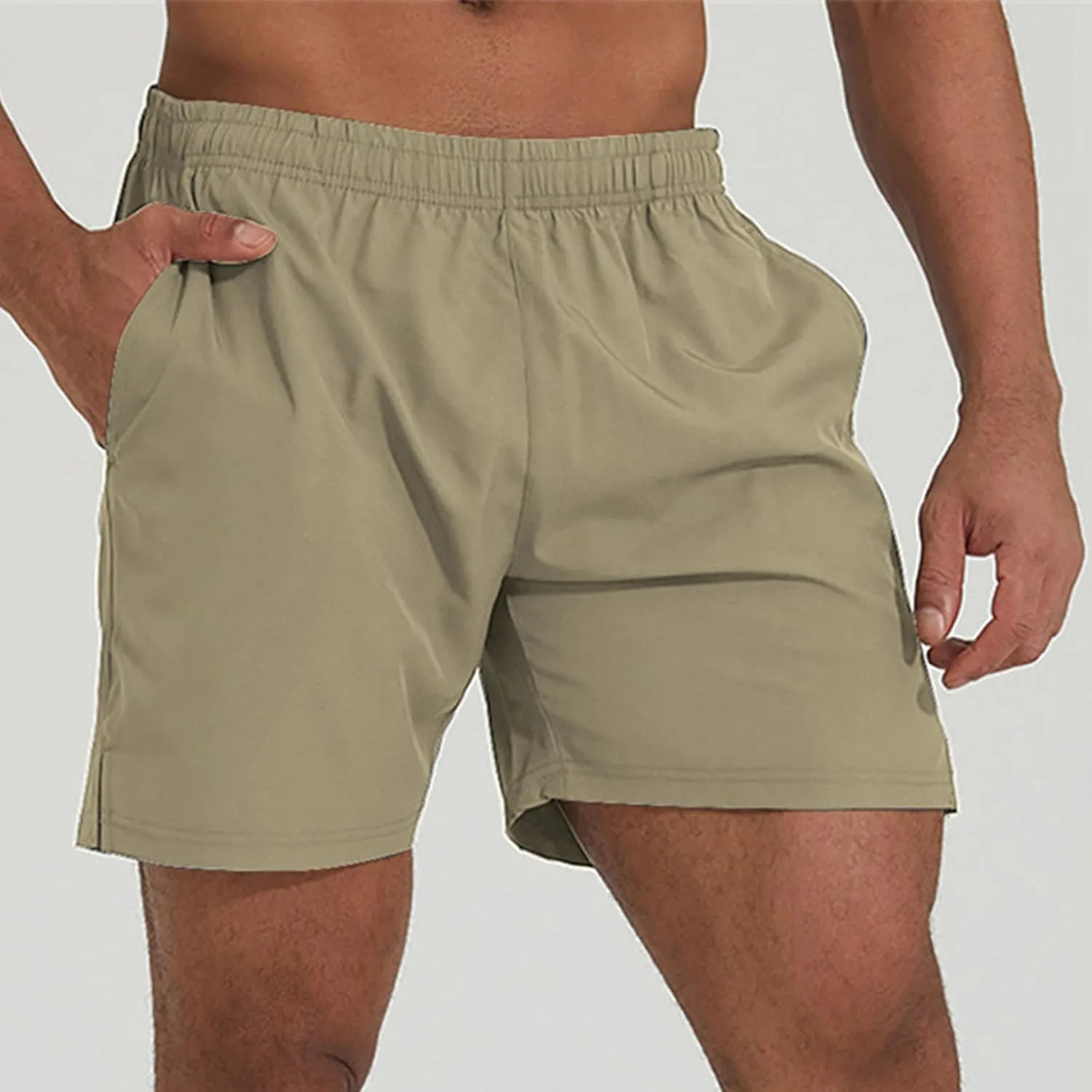 Xiaojmake Mens 5 Inch Running Shorts with Pocket Quick Dry Lightweight Athletic Gym Workout Short Elastic Waist Active Shorts
