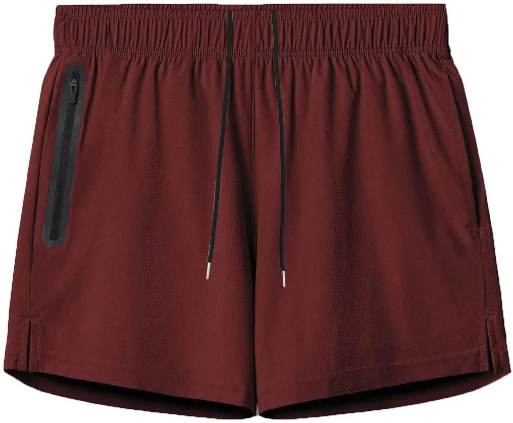 Xiaojmake Mens Athletic Shorts with Zipper Pockets Waterproof Quick-Dry Gym Running Shorts Lightweight Athletic Shorts