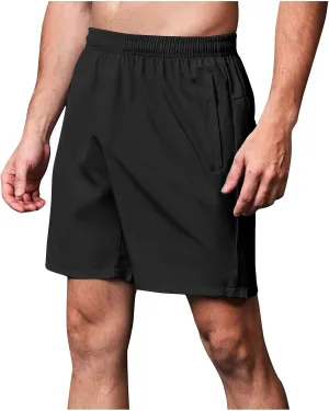 Xiaojmake Mens Gym Workout Athletic Shorts Lightweight Running Shorts Quick Dry Short UPF50  Hiking Short with Zipper Pockets