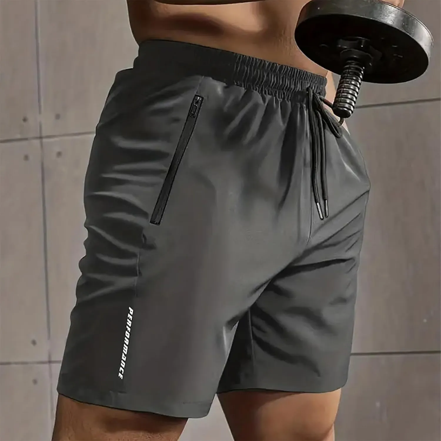 Xiaojmake Mens Running Shorts Lightweight 7 Inch Drawstring Workout Athletic Shorts Quick Dry Gym Shorts with Zipper Pockets