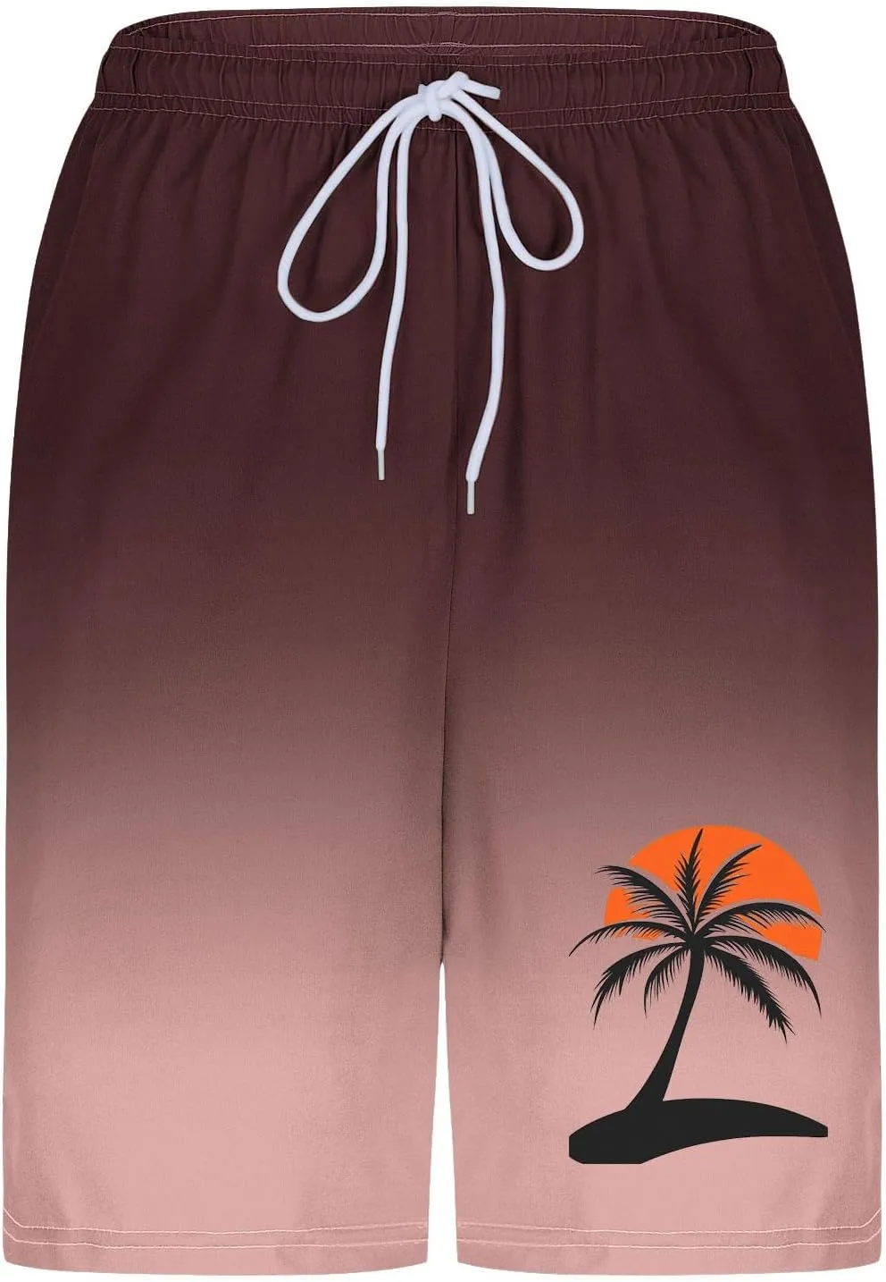 Xiaojmake Mens Swim Trunks 6 Inch Summer Quick Dry Swimming Shorts 2 in 1 Tropical Swimwear Bathing Suits with Zipper Pockets