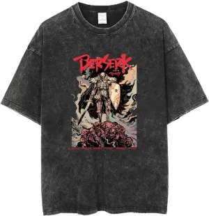 Y2K Tops Men's 90s Vintage Berserk Anime Graphic Shirts Summer Casual Tee Streetwear Harajuku Top Tshirt