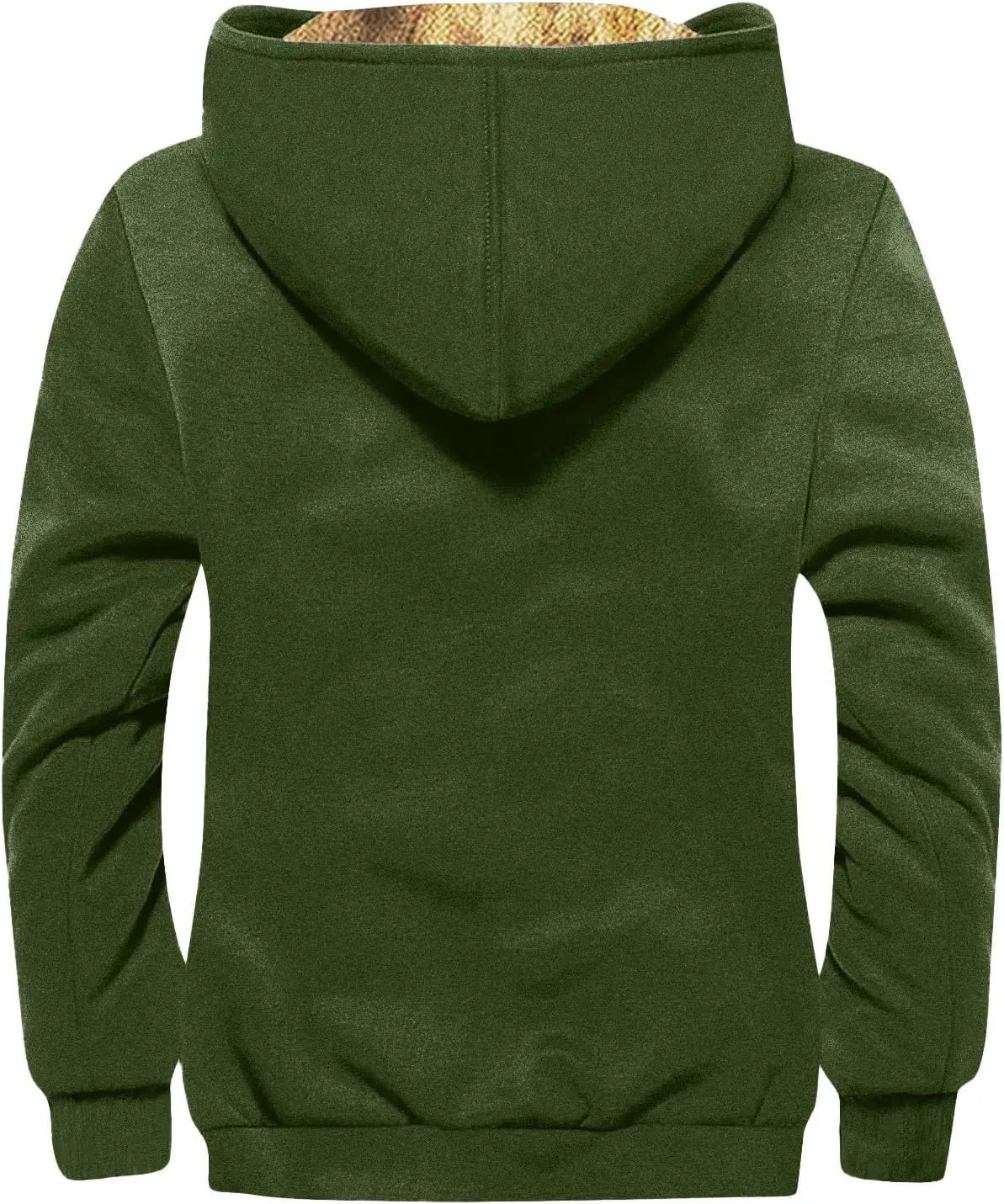 Yesunpxs Winter Jackets for Men Heavyweight Sweatshirt Jacket Zip Up Sweatshirt Fleece Sherpa Lined Hoodie Coat with Pockets