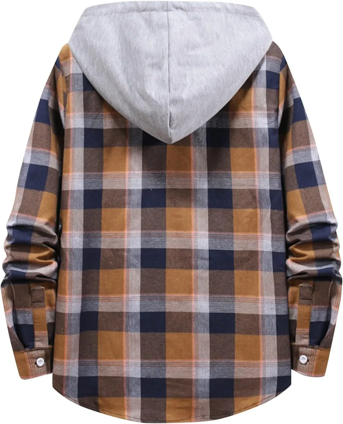 Ymosrh Mens Coats Winter Autumn Style Son Hooded Shirt Men's Loose Long Sleeve Top Fashion Jackets