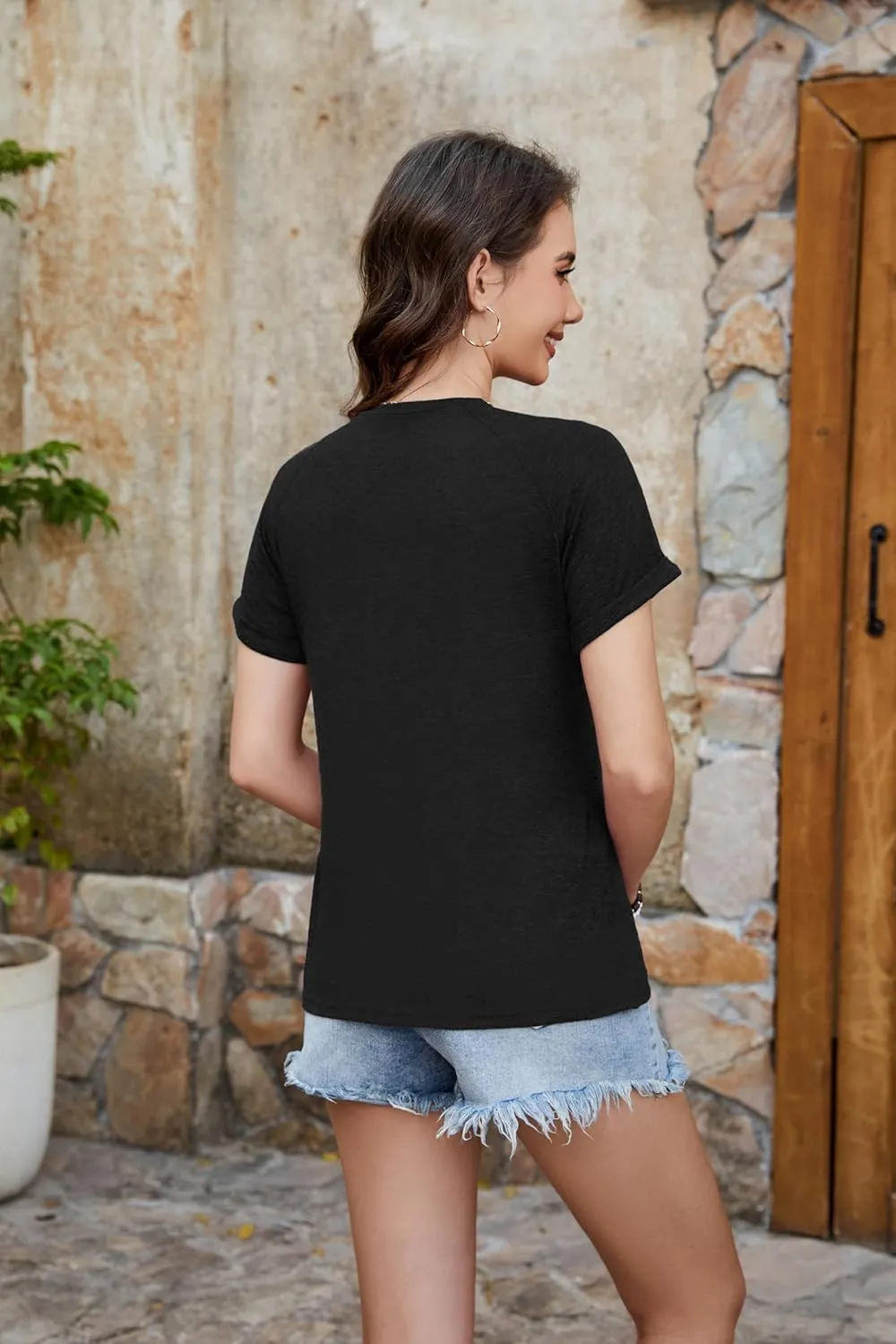 ZAFUL Women Graphic Tshirts Vintage Print Top Cute Summer Casual Short Sleeve Raglan Tee Shirt
