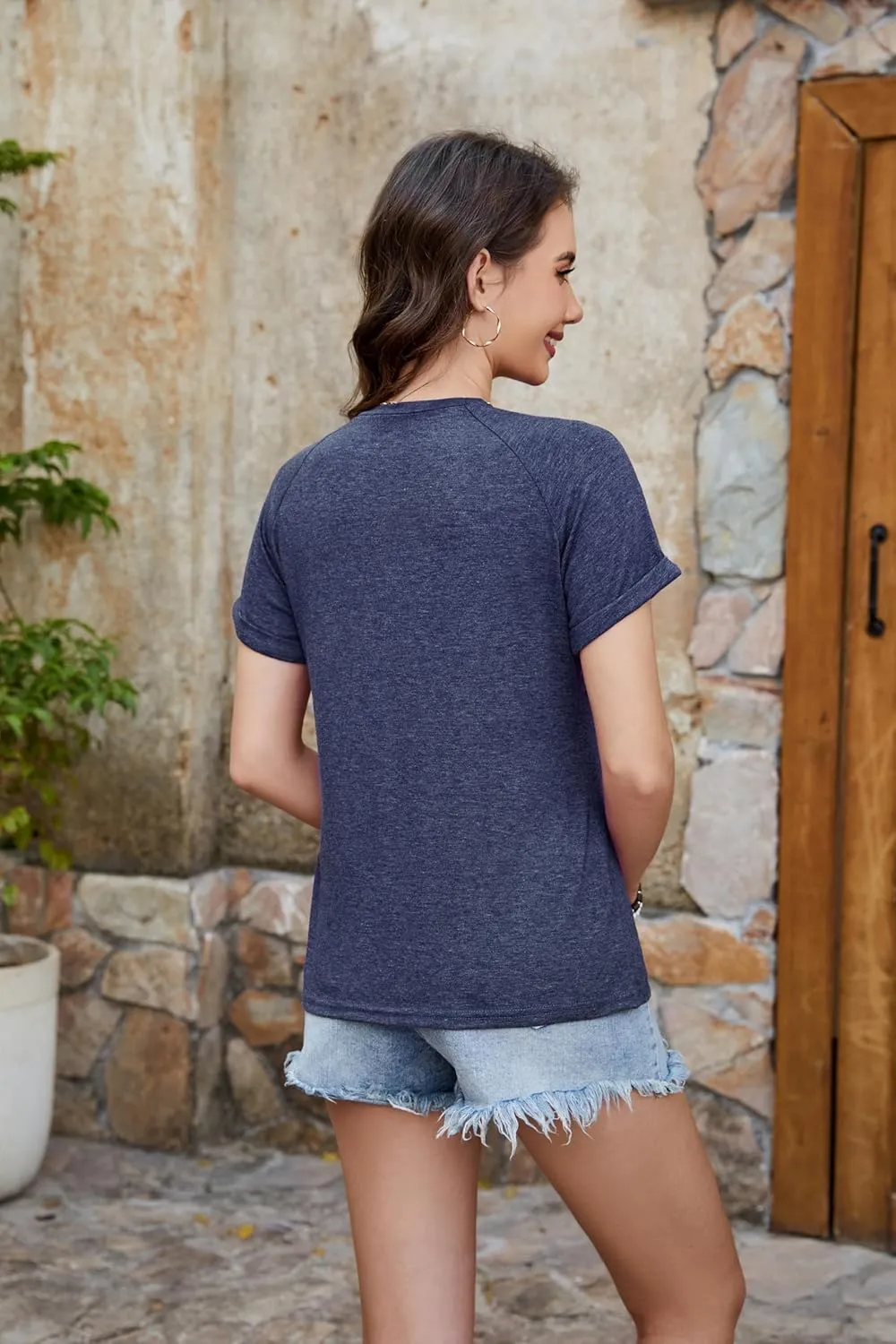 ZAFUL Women Graphic Tshirts Vintage Print Top Cute Summer Casual Short Sleeve Raglan Tee Shirt