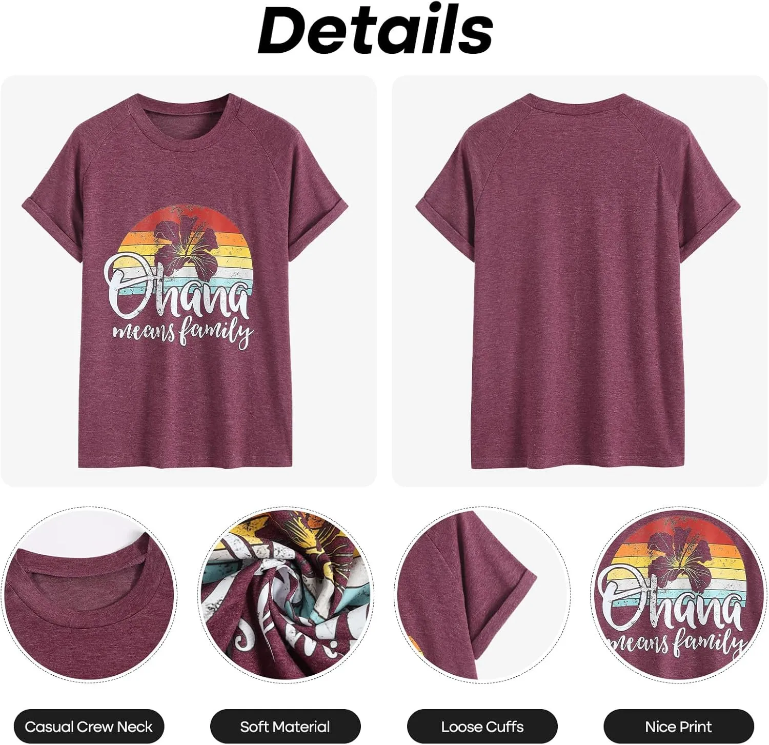 ZAFUL Women Graphic Tshirts Vintage Print Top Cute Summer Casual Short Sleeve Raglan Tee Shirt