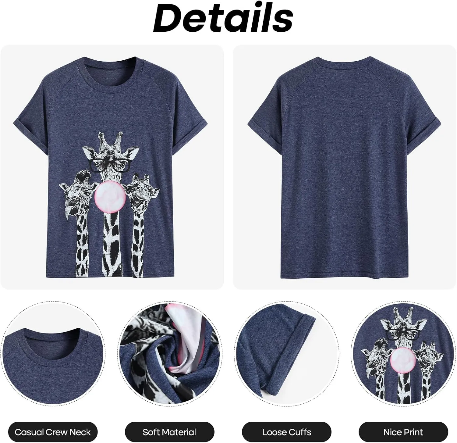 ZAFUL Women Graphic Tshirts Vintage Print Top Cute Summer Casual Short Sleeve Raglan Tee Shirt