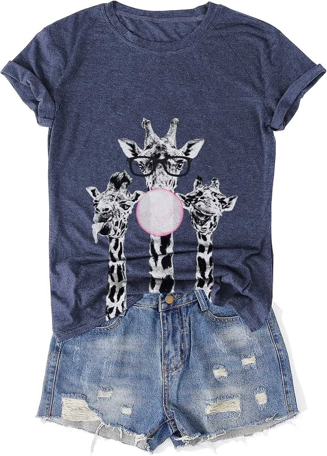 ZAFUL Women Graphic Tshirts Vintage Print Top Cute Summer Casual Short Sleeve Raglan Tee Shirt