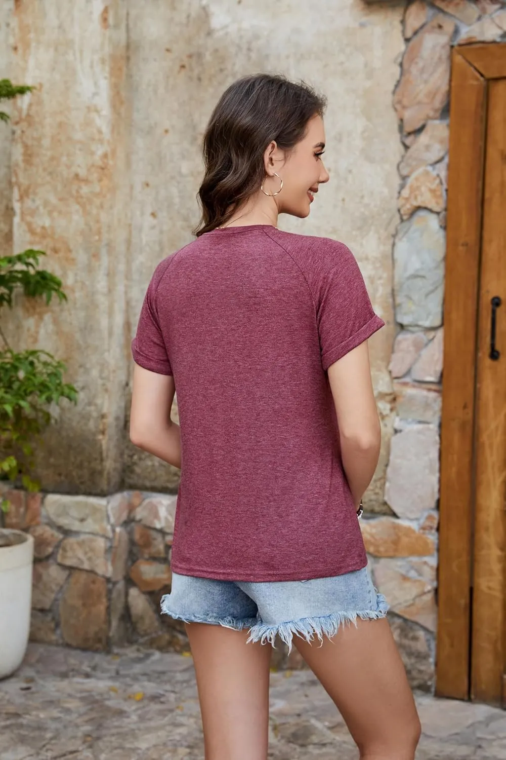 ZAFUL Women Graphic Tshirts Vintage Print Top Cute Summer Casual Short Sleeve Raglan Tee Shirt